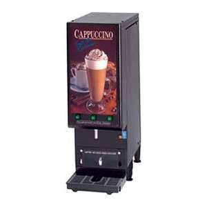     Cappuccino Dispenser, 3 Hoppers, Black, 120/240 V 