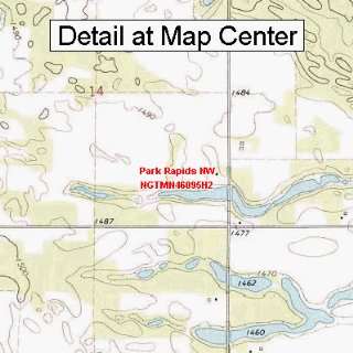 USGS Topographic Quadrangle Map   Park Rapids NW, Minnesota (Folded 