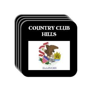   CLUB HILLS, Illinois (IL) Set of 4 Mini Mousepad Coasters Everything