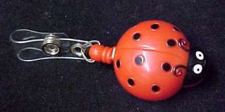 Retractable Lady Bug Medical Badge ID Clip Holder New  