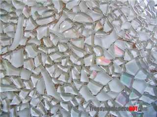 Sample  White ice Glass Mosaic Tile kitchen wall bath  