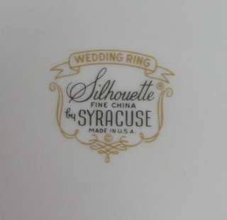 Syracuse China Wedding Ring 5 PC Place Setting  