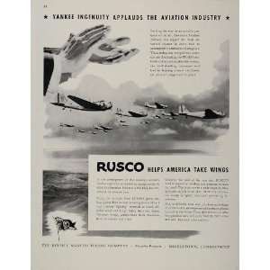 1943 Ad Rusco Russell Manufacturing Middletown CT WWII 