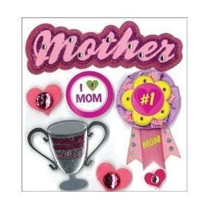   Dimensional Stickers Mother; 3 Items/Order Arts, Crafts & Sewing