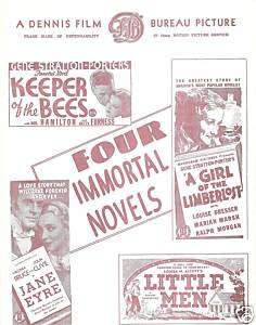 1941 MOVIE POSTER AD FOUR IMORTAL NOVELS  