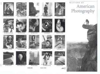 MASTERS OF AMERICAN PHOTOGRAPHY STAMP SHEET    USA  
