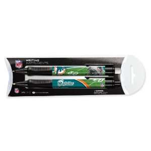 Miami Dolphins Ballpoint Grip Pen and Mechanical Pencil Set in Pillow 