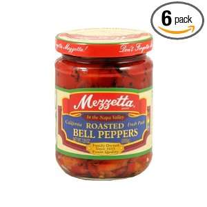 Mezzetta Peppers, Roasted Bell, 8 Ounce (Pack of 6)  