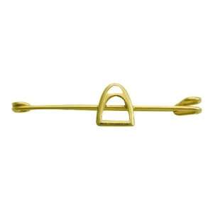  Perris Gold Stirrup Iron Stock Pin, Gold Plated, One Size 