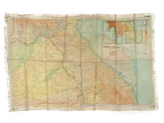  or possibly korean war period silk escape map of indochina and siam