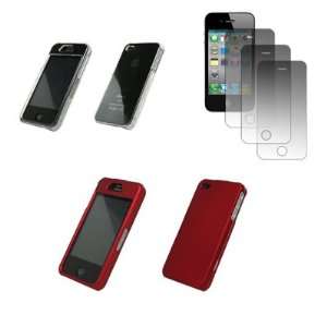  Apple iPhone 4   2 Pack of Premium Case Cover Snap On Cell 
