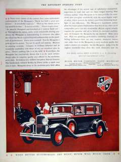   is a vintage, original print advertising for Buick Marquette car