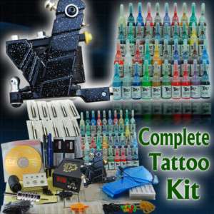 Tattoo Kit Supply Needles 40 Inks Machine Gun Set D71 2  