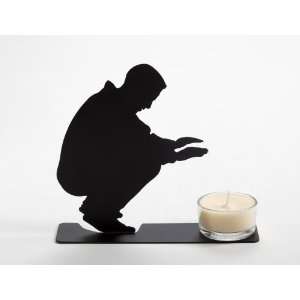   Decorative Warming Man Metal Candle Holder 1 pcs New With Candle