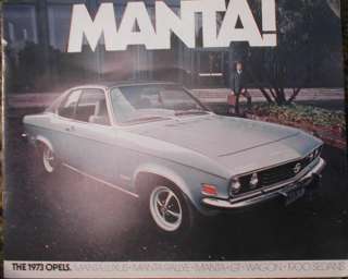 1973 Opel Full Line Sales Brochure MANTA 73 GT  