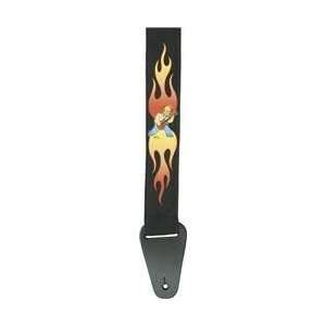  The Simpsons Homer Flames Guitar Strap (Standard) Musical 