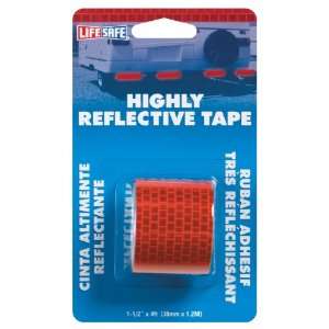  Incom RE804 1.5 Inch by 4 Foot Highly Reflective Tape, Red 