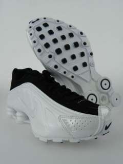NIKE JSHOX R4 GS NEW Boys Girls Youth White Black Running Shoes Size 