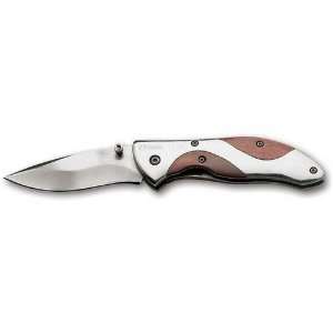 Beta 1778 C Fold Away Knife with Wooden Insets on Handle  