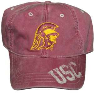   USC Maroon Buckle Back Cap Intentionally Faded