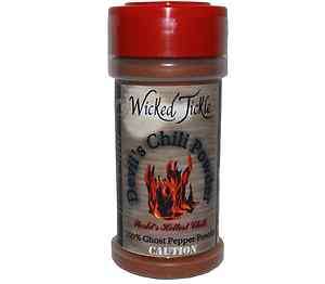 100% Ghost Pepper Powder, 1.75 oz.Wicked Tickle Devils Chili Powder 