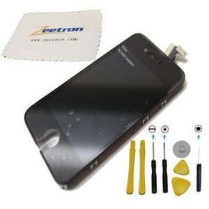  Iphone 4s Front Glass Digitizer Screen Assembly Black + 8p 