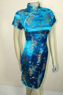 Asian Chinese Woman Short Silk Dress Several Color DXDQ  