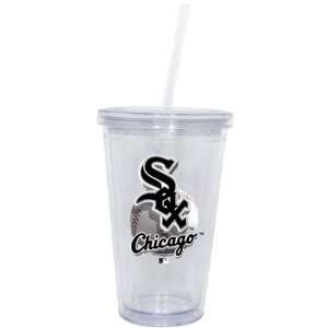  Chicago White Sox Double Wall Tumbler with Straw Sports 