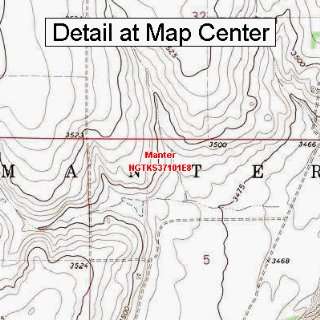  USGS Topographic Quadrangle Map   Manter, Kansas (Folded 