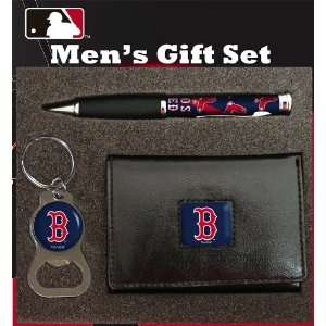 Boston Red Sox Tri Fold Wallet with Pen & Keychain Gift 