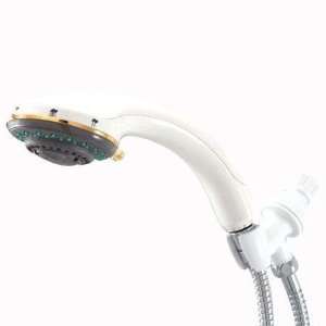  ADJUSTABLE SHOWER W/DOUBLE SPIRAL STAINLESS STEEL HOSE 
