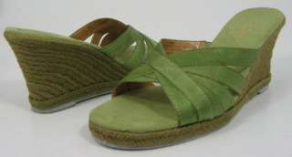 69 LIZ CLAIBORNE MOE Green Womens Shoes Sandal Wedge 6  