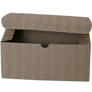  8x8x3.5 Kraft Corrugated Wave Open Lid Gift Boxes   Sold 