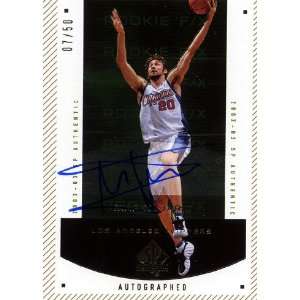  2002/03 UD SP Authentic Marko Jaric Autographed RC #d 07 