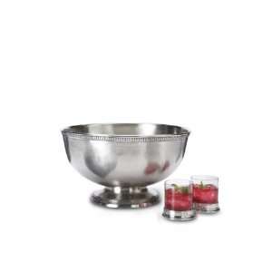  Match Italian Pewter Punch Bowl