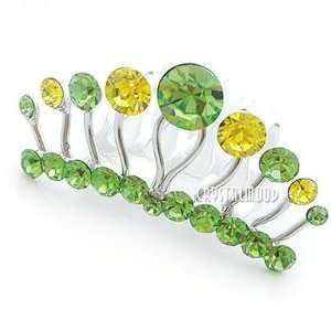  Green Swarovski Crystal Mini Tiara Comb 1.75 Wide Beauty