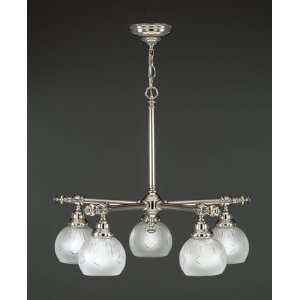 Wilshire Grand Luxe 5 Light Hanging Chandelier with Reversible Glass 