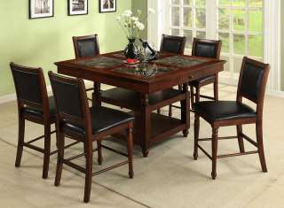 LEGENDS FURNITURE MONTE CARLO COUNTER HEIGHT GATHERING TABLE SET 6 
