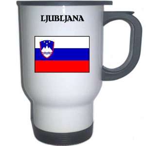 Slovenia   LJUBLJANA White Stainless Steel Mug