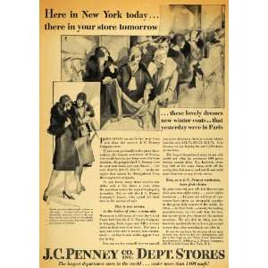  1929 Ad J. C. Penny Flapper Fashioin Women Shopping 