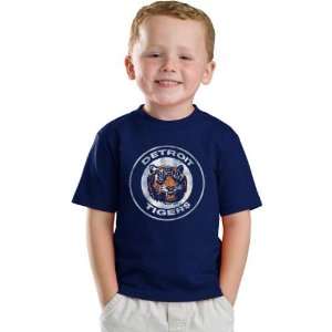 Detroit Tigers Youth Navy Cooperstown Retro Logo T Shirt  