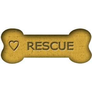  Inch by 2 1/4 Inch Car Magnet Biscuit Bones, Love Rescue