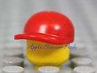LEGO City Minifig RED BASEBALL CAP Hat w/curve New