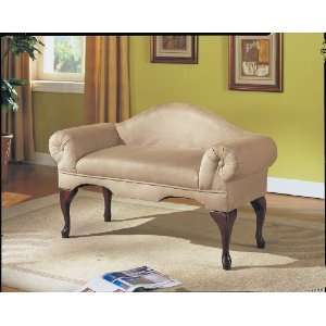 Acme 05630 Aston Microfiber Rolled Arm with Back Bench, Beige Finish 