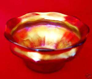 ANTIQUE LCT TIFFANY GOLD FAVRILE BOWL  
