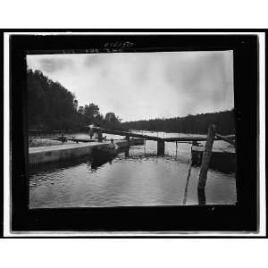  Dam,lock,Saranac River,Adirondack Mtns.,N.Y.