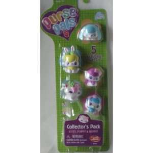  Purse Pals Collectors Pack Kitty, Puppy & Bunny 5 Pack 