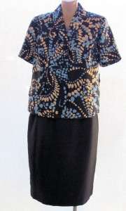 KASPER Skirt Suit Womens Multi Black New Plus Sz 18w  