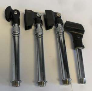 Lanier Microphone Stand Threaded Holder Mic Clip Lot of 4 Used 