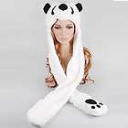 Cartoon Animal Panda Cap Earmuff Scarf Gloves hat H2703